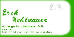 erik mehlmauer business card